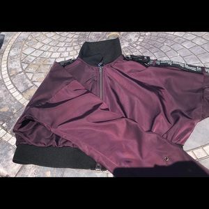 LF purple cropped bomber windbreaker